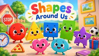 Information 🔺 Shapes Around Us | Learn Shapes for Kids | Circle, Square, Triangle & More | TodsTube Guide
