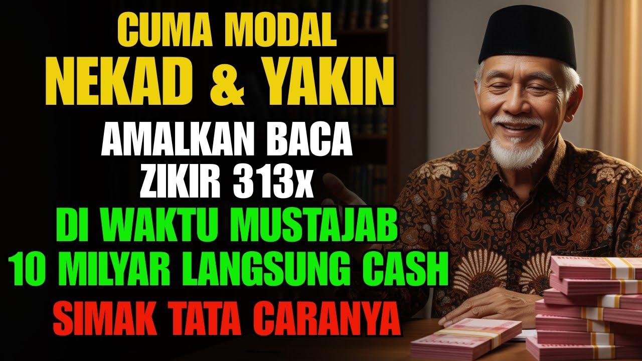 KOK CUMAN 500 JUTA⁉️10 MILYAR PUN ALLAH LANGSUNG KIRIM, YAKIN DGN ZIKIR 313x DI WAKTU MUSTAJAB INI!!