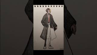 Turning a Stickman into Finn Ames (Mashle) ✏️✨ #art #anime #animeart #drawing #artshorts