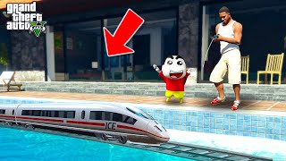 Shinchan Franklin Got Surprise Gift From Luster GTA V - Mini Train in GTA V