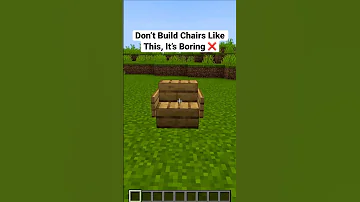 Minecraft How to Build Better Chairs #shorts