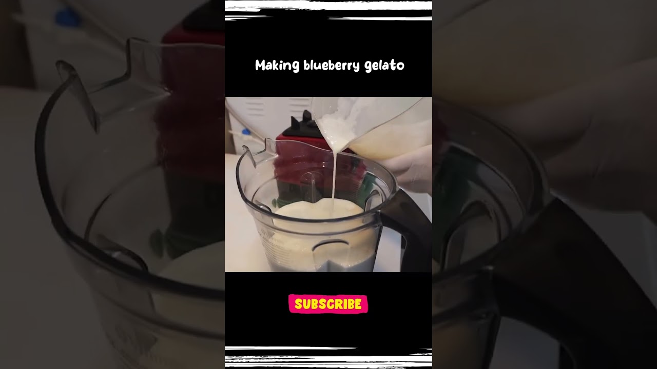 Process of making blueberry gelato 