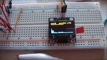 Arduino simple audio spectrum analyzer on OLED SSD1306 display