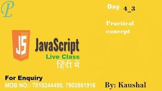 Day 04_3 Module 1 JavaScript Tutorial Series in Hindi 14 Jan 2023