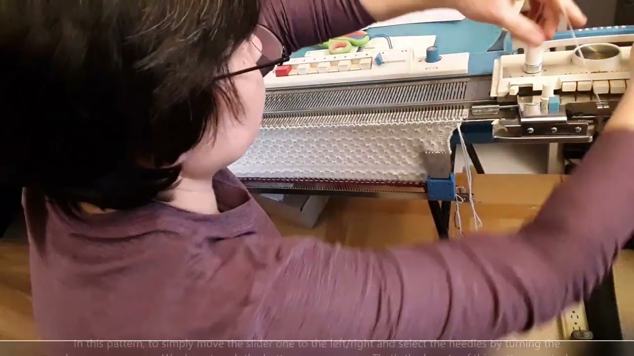 Brother 8-push button knitting machine, KH588, prepared  for Holly