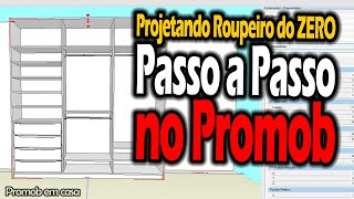 PROJETANDO GUARDA-ROUPA DO ZERO NO PROMOB Passo  a Passo - Curso Promob em Casa screenshot 3