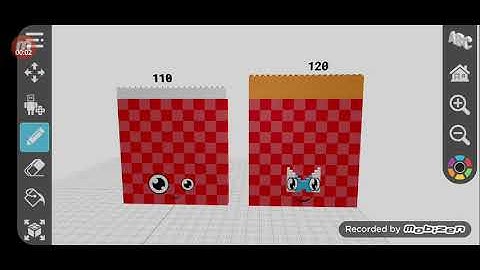 I made Numberblocks 110 and 120 in Drawbricks