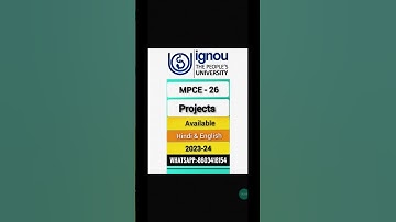 Ignou MPCE-26 project available 2023-24 WhatsApp:- 8603418154. Order Now. In English and Hindi