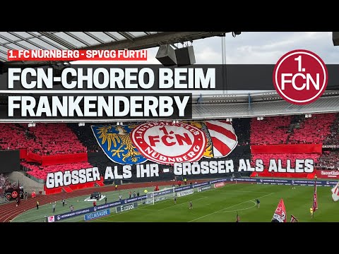 1. FC Nürnberg - SpVgg Fürth: FCN-CHOREO beim 269. Frankenderby (23.07.2022)