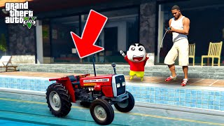 Shinchan Franklin Buying Mini Tractor GTA V - Franklin Nobita Making House For Chop