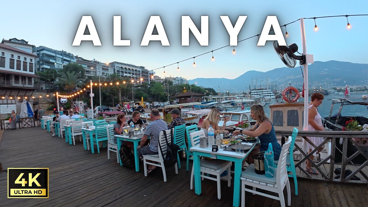 Turkey Antalya | Alanya Harbour & Red Tower Walking Tour | June 13, 2025 [4K HD/60 fps]