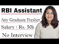 RBI Assistant Job Vacancy for Fresher Graduates All Over India