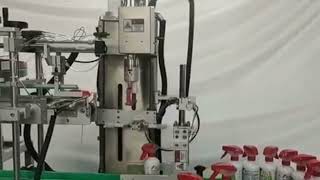 Automatic trigger pump bottle filling capping machine