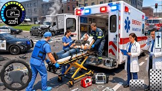 Ambulance City Rescue Simulator Game - 911 US Emergency Ambulance part 6 - Android Game play screenshot 4