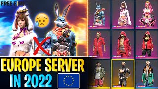 FREE FIRE EUROPE SERVER IN 2022 🇪🇺😢😱 || WATCH BEFORE FREE FIRE BAN - GARENA FREE FIRE