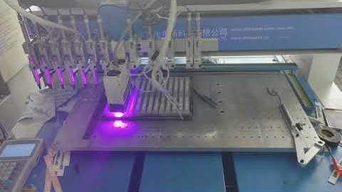 Automatic PVC machine making rubber shoes upper with UV light automatic baking