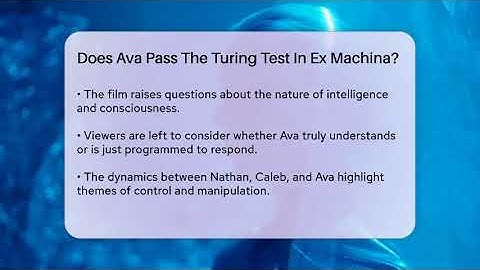 Does Ava Pass The Turing Test In Ex Machina? - The SciFi Reel