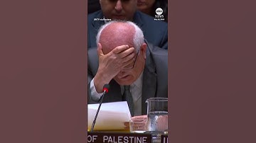 Palestijnse ambassadeur bij de Verenigde Naties overmand door emoties