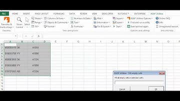 01 Boş Alanlara Yazı Yaz - ASAP Utilities - Fill empty cells in selection