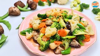Easy Mixed Vegetables Recipe 🥦💮🥕🍄🌿 | Home Cooking with Somjit