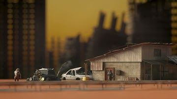 post zombie apocalypse miniature style 3d render (blender)