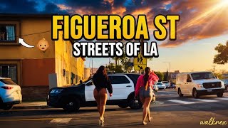 Exploring Figueroa Street Los Angeles 4K | Downtown City Walk & Street Vibes