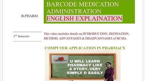 BARCODE MEDICATION ADMINISTRATION SYSTEM