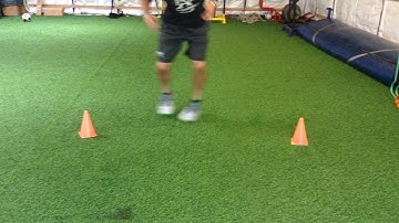 Quickness: Side Shuffle to circle around cones