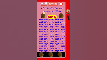 Spot (Find) 0916 in 5 seconds, #observation  #skills , Visual Test,  #search #puzzle #shorts #quiz