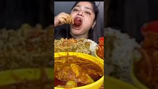 Whole Chicken Biryani And Chicken Gizzard Curry Eating shortsvideo shortsvideoviral ytshorts