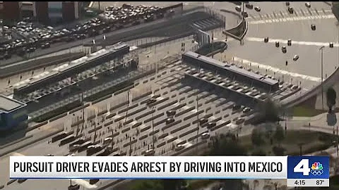 Pursuit driver crosses into Mexico from Ventura County