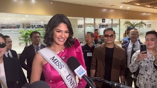 Reigning Miss Universe Sheynnis Palacios arrives in Manila