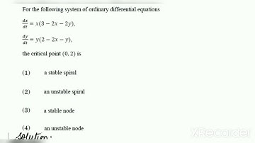 Ode - Csir net dec 2019
