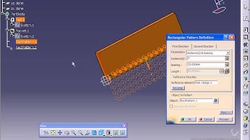 Catia V5 Tutorial-71 Rectangular Pattern