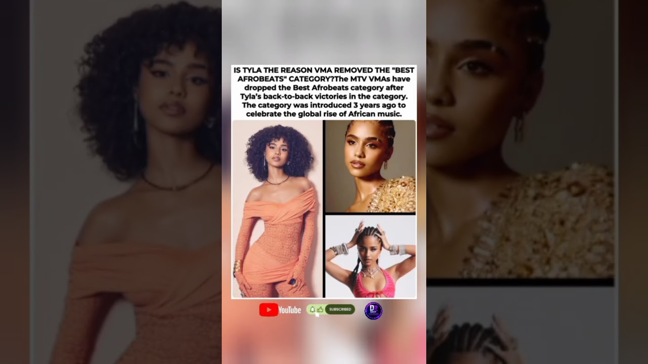 🏆 MTV VMAs drop Best Afrobeats category after Tyla's back-to-back wins… #shorts #news
