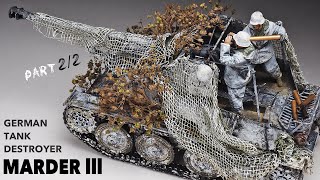 MARDER III in winter camouflage - Part 2 - 1/35 Tamiya - Tank Model - [ Painting - weathering ]