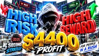 Binary Options Trading High Risk High Reward 5 Second Strategy For People In A Rush - $4400