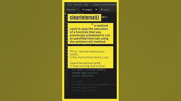 JavaScript setInterval() with Example | EducateKaro.com #shorts