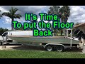 Installing a new Plywood Floor on our Tracker Express - The Kayak Mothership Part 1