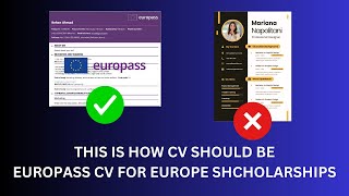 How to create a CV for Europe Scholarships on Euro pass | Step to step guide