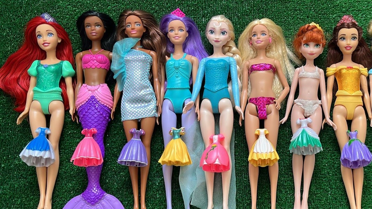 Disney Princess Doll Makeover DIY Miniature Ideas for Barbies  wig, Dress, Faceup,and More! DIY 6