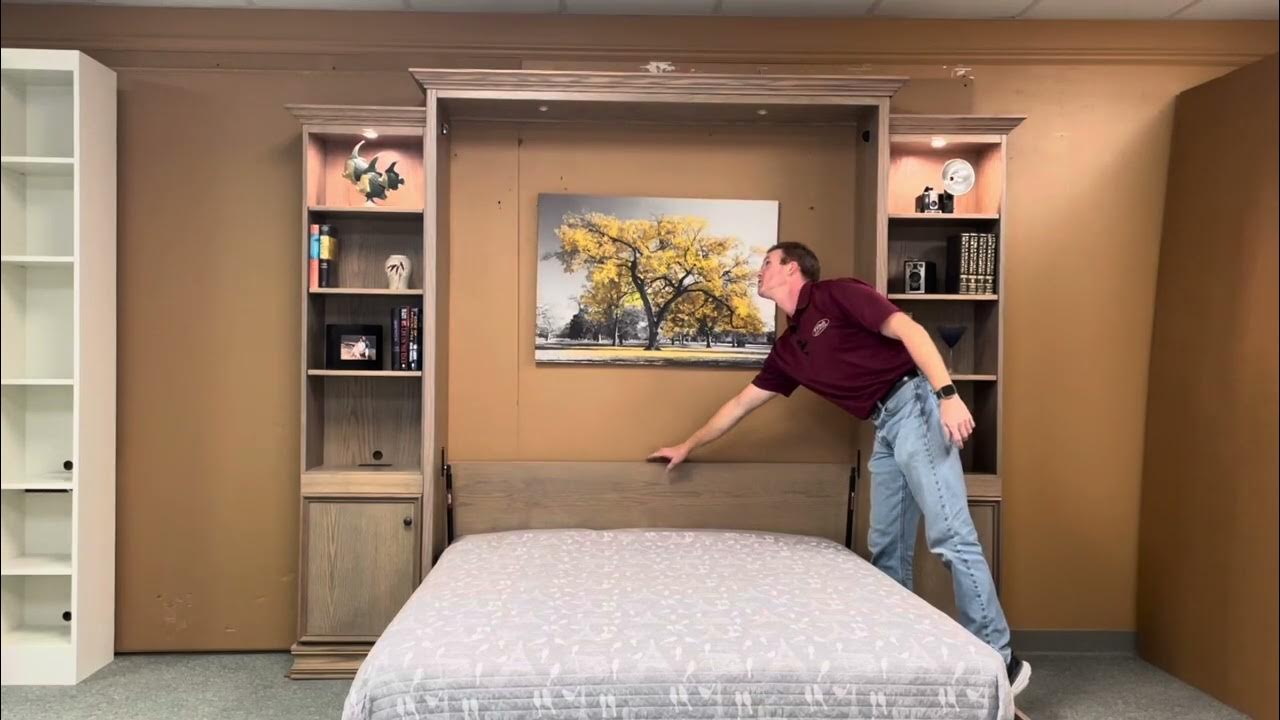 Piston Murphy bed Style 11111123 YouTube