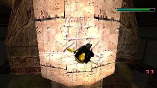 Flying through Lud's Gate level in Tomb Raider 3