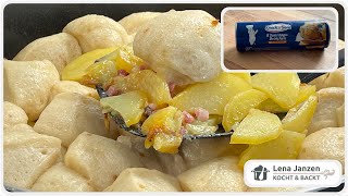 One Pot Rezept/ Sonntagsbrötchen auf Kartoffeln/ Strudli ohne viel Aufwand