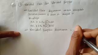 Variabel Slack dan Variabel Surplus
