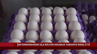 Afyonkarahisar 32,6 Milyon Dolarlık Yumurta Ihraç Etti