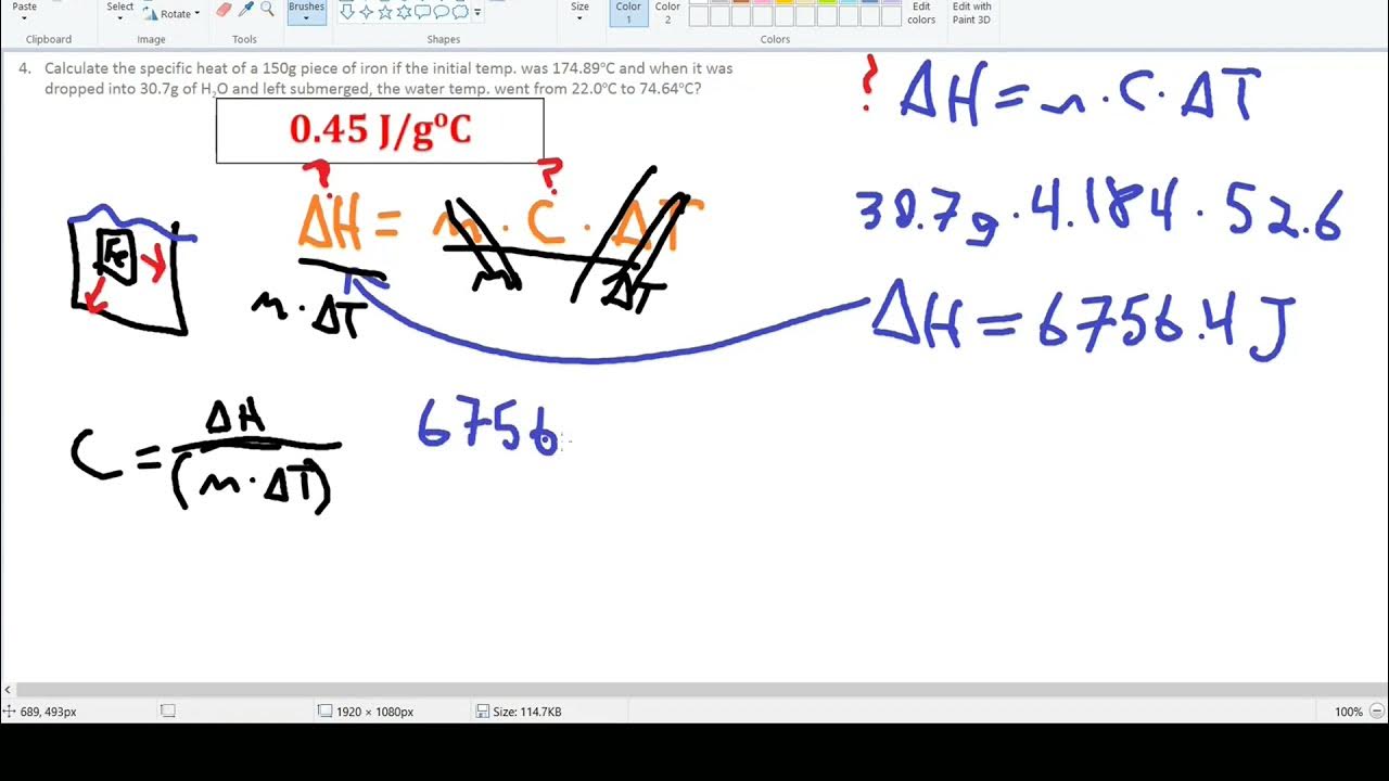 Advanced Calorimetry Example YouTube