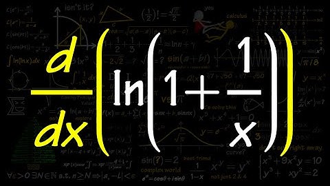 derivative of ln(1+1/x), two ways