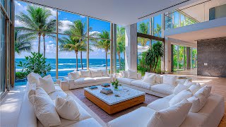 Gentle Jazz In A Luxury Seaside Living Room In The Summer - Melody Jazz Helps Reduce Stress & Focus