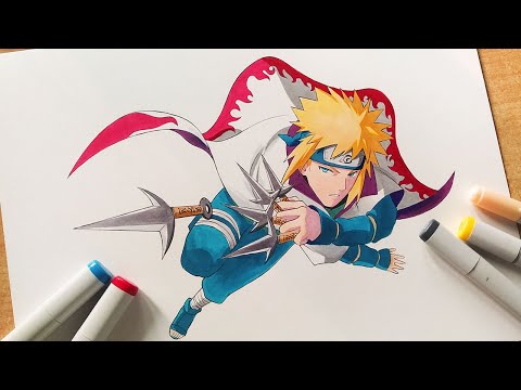 Minato drawing dooooone! Now the whole family is done🧡 - I hope you like  it! 🧡 - - #drawing #art #dessin #copic #anime #…